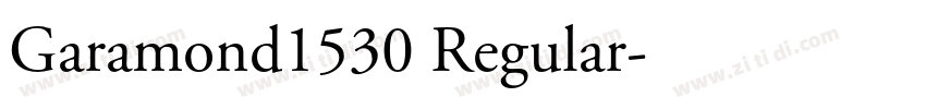 Garamond1530 Regular字体转换